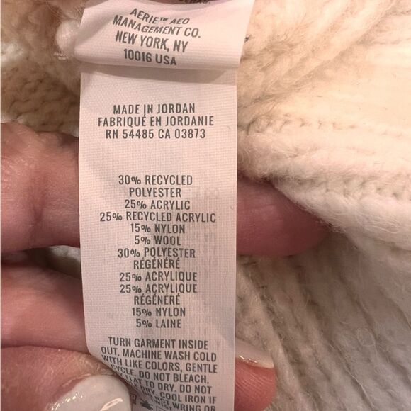 Aerie Fair Isle Half Zip Sweater Wool Blend Cozy Soft Nordic Pattern M Winter - Picture 8 of 8